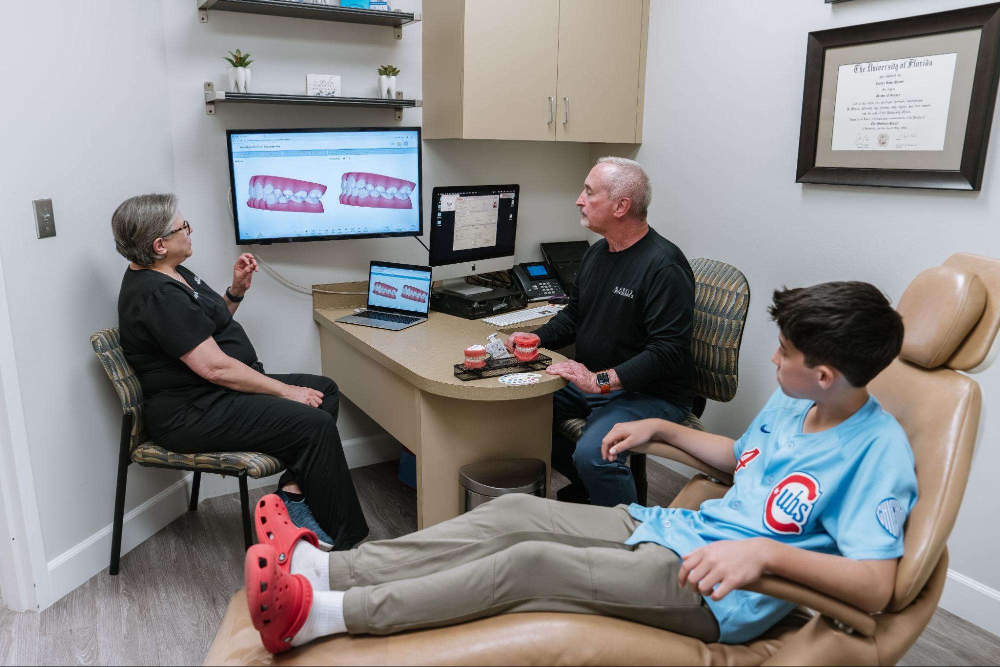Patient at their first orthodontic consultation in Orlando